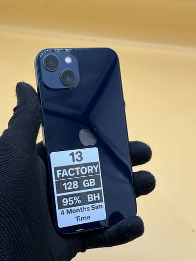 Apple iPhone 13  Factory unlock Non PTA 4 Months Sim Time 95%BH