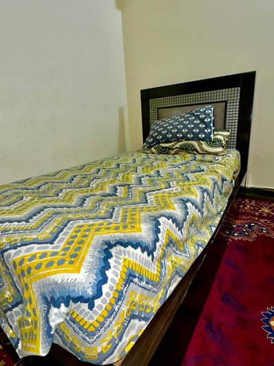 Modern Single Bed with Stylish Textured Headboard