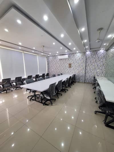Fully Furnished Office for Rent on Main Boulevard Bahria Town Lahore | First Floor | Ready to Move