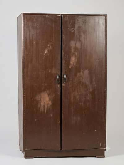 wooden cupboard and office table