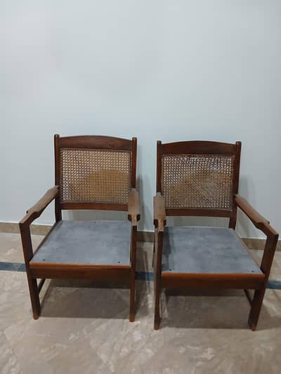 Pair of 2 Wooden Chairs.