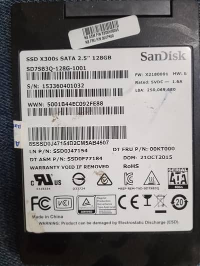 120 gb sandisk sata ssd 94% health laptop ssd