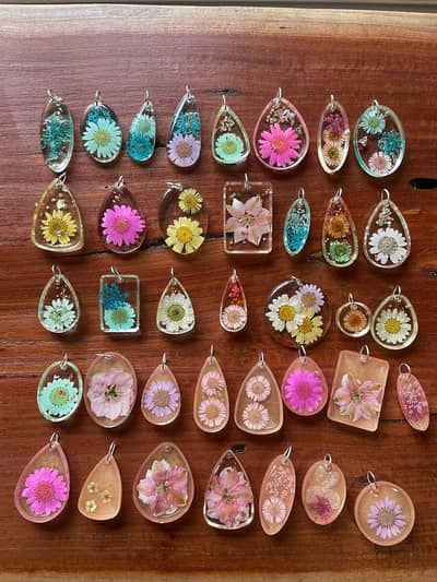 hand made resin pendants