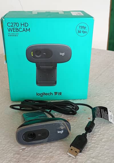 Logitech C270 HD Webcam 720p – USB Plug & Play