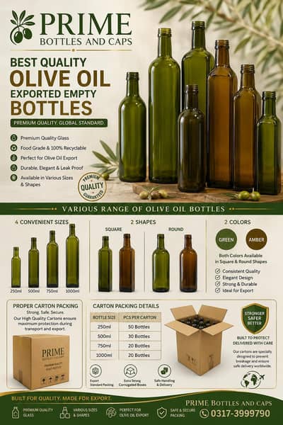 Olive Oil Glass Bottles