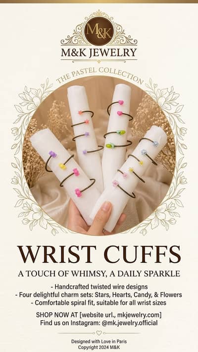 Wrist cuffs | Sweetheart Spiral Bangles | Classic Wire Cuff