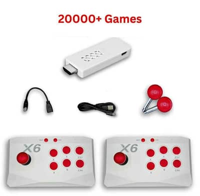 X6 Retro Game Console with Double Arcade Joystick 64GB - 20000 Games