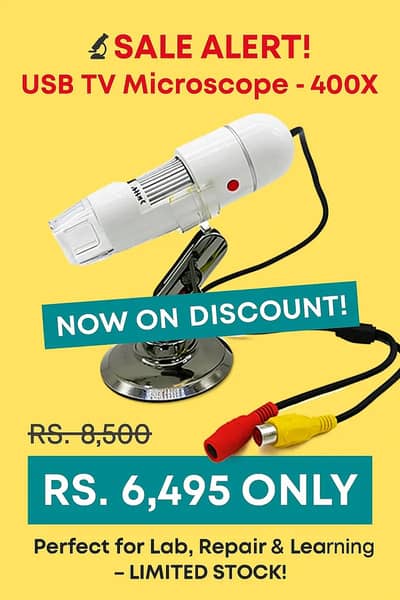 400X USB TV Microscope In Pakistan | Digital Microscope for TV & PC