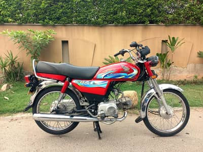 Honda CD 70 2024 model 18500 km driven only like new