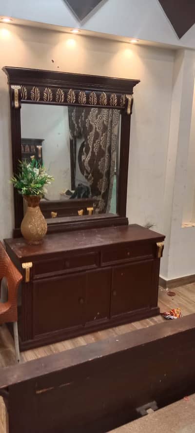 king size bed , spring mattress with dressing table