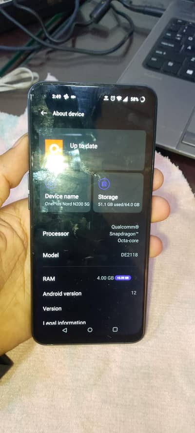 One Plus  N200 5G All original panel original call speaker change he