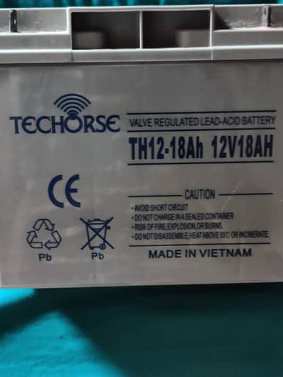 Techorse 12v 18ah Lead Acid Battery