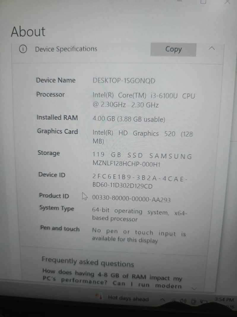 HP core i3 2