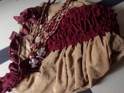 set of 2 velvet branded curtains available