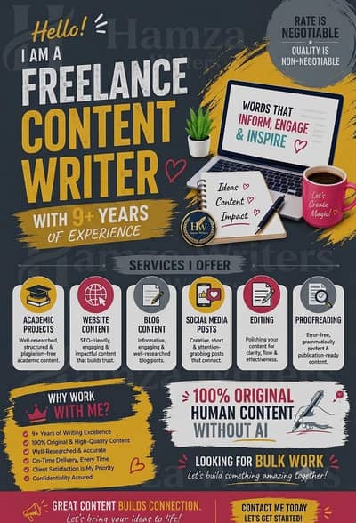 Professional Content Writer & Assignment Expert