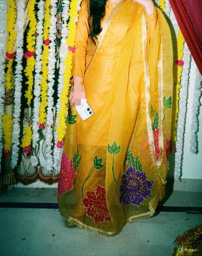 simple Dress handmade Dupatta