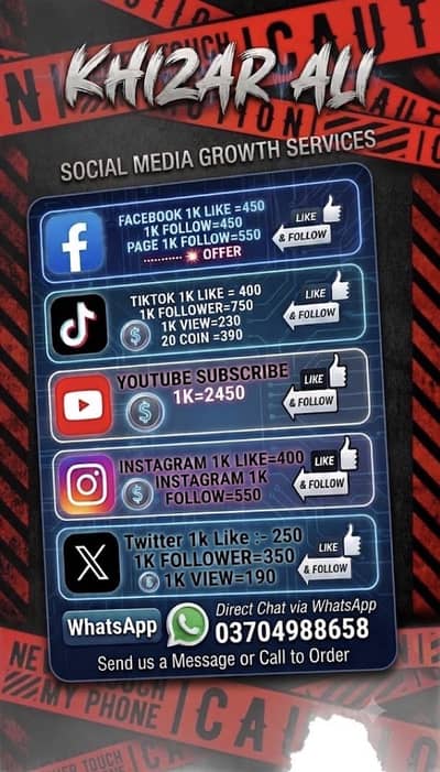 Service sell karwai ha tiktok insta all social media like and follower