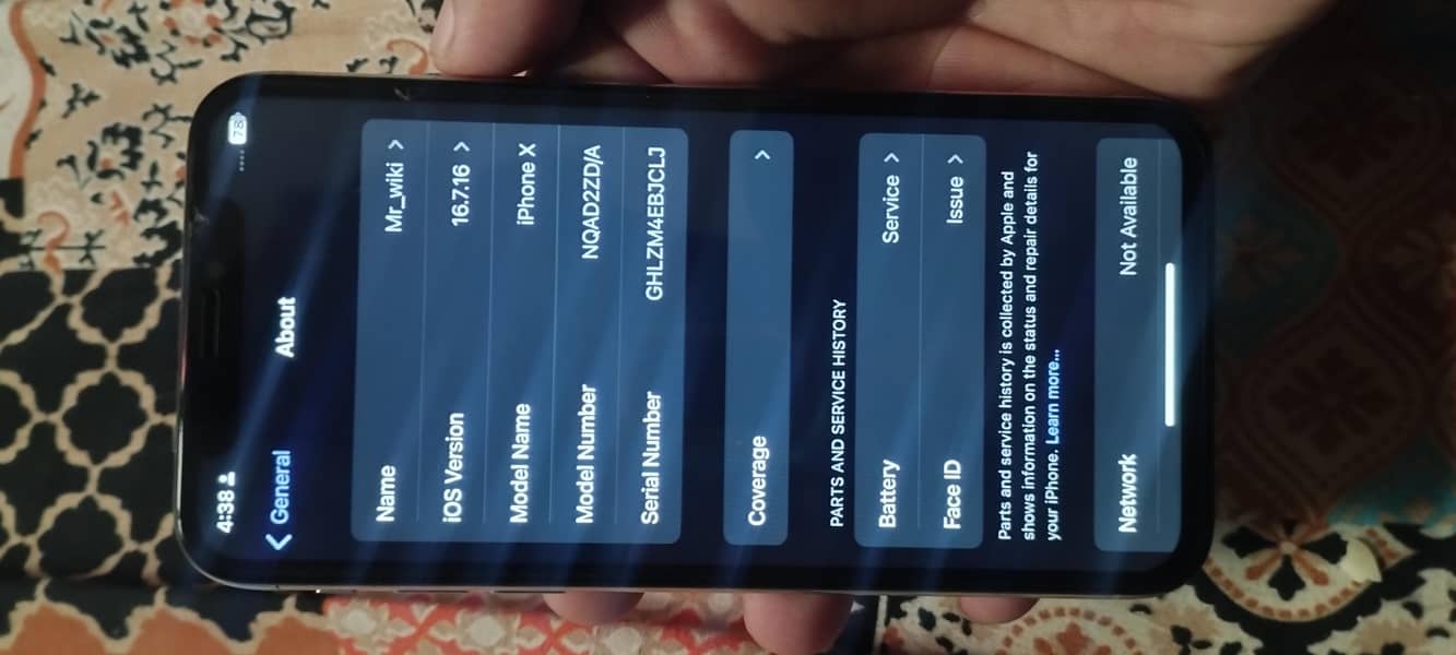 Apple iPhone X back pennal change 7