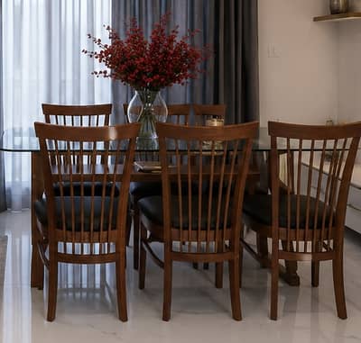 Dining table and 6 chairs