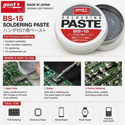 Soldering Paste Made in Japan | High Quality Original GOOT BS-15