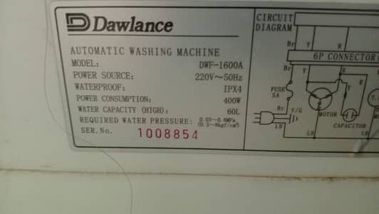 dawlance automatic washing machine