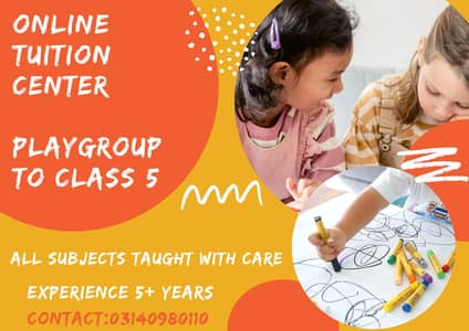 Home Tuition For Playgroup To Class 5 - All Subjects.