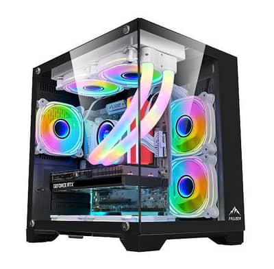 Frozen Warrior-M pc casing with 3 RGB fans