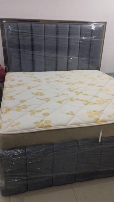 Bed with side table