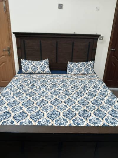 Wooden king size bed