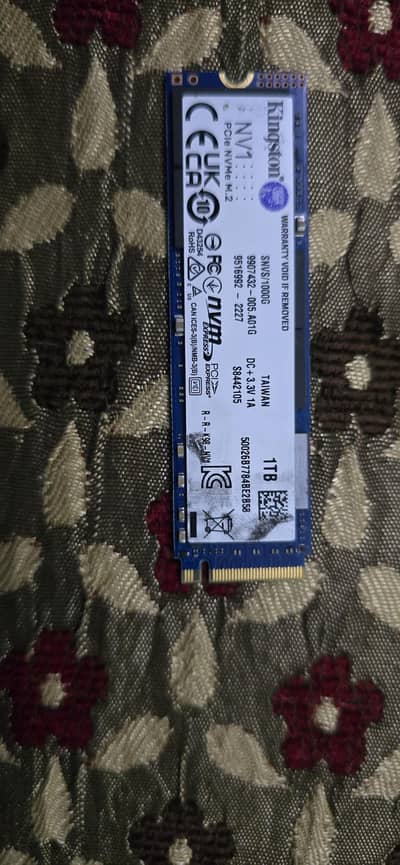 Kingston NV1 1TB NVMe M. 2 SSD  100% Health  Excellent Condition