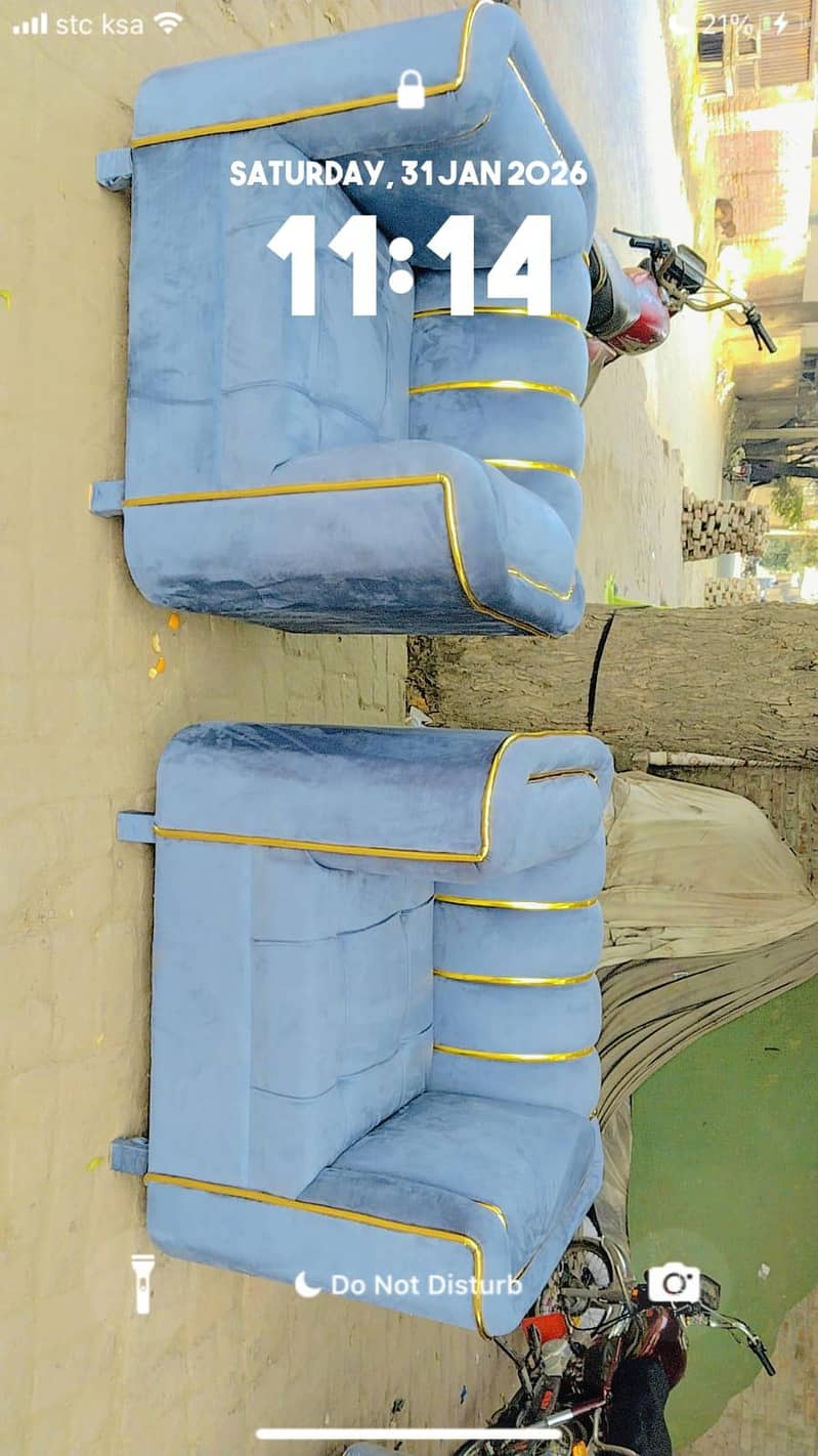 sofa set with table and showcase 1