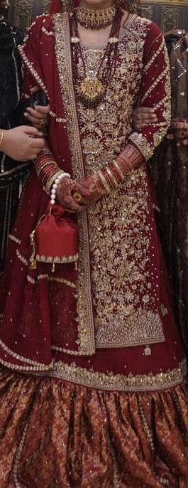 bridal red lehnga