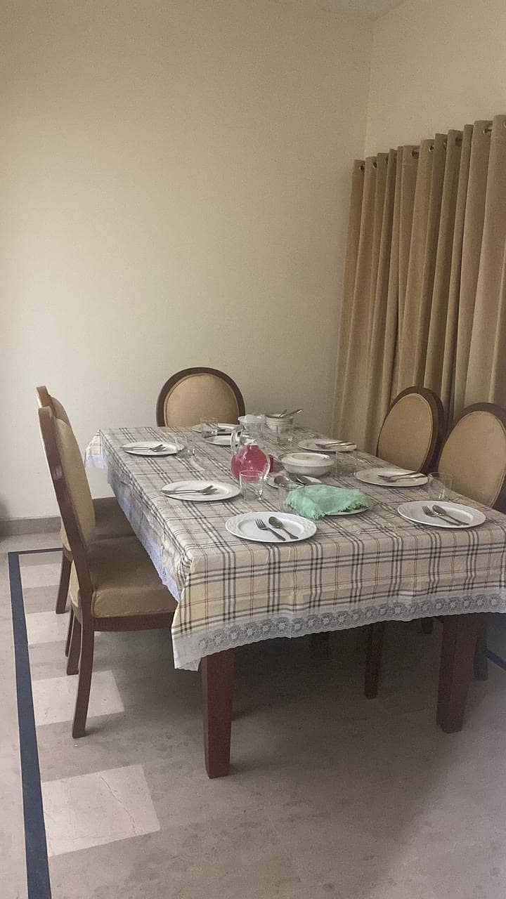 6 seater solid wood dining table 0