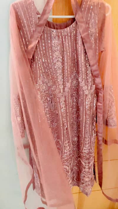 Cream Tissue Embroidered Lehenga Choli with Dupatta – For Rent