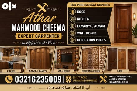 Professional Wood Carpenter | Furniture & Woodwork Services