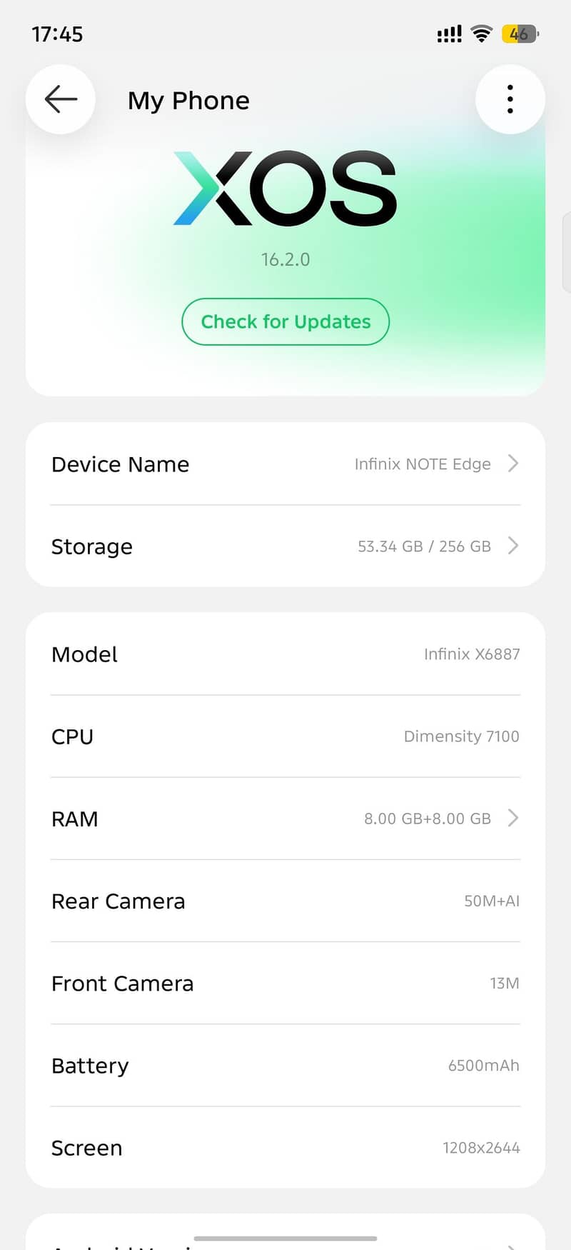 Infinix Note Edge 0
