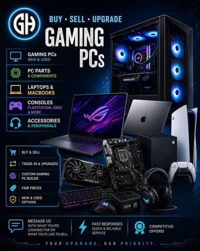 Gaming PCs, PC Parts, Laptops, MacBooks, Consoles | Buy Sell Upgrade