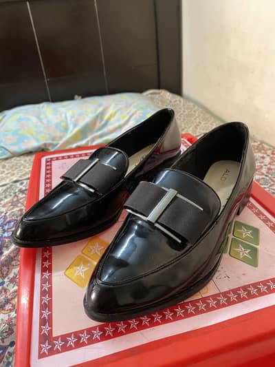 Original ALDO Women's Black Loafers Worn Once Size 40
