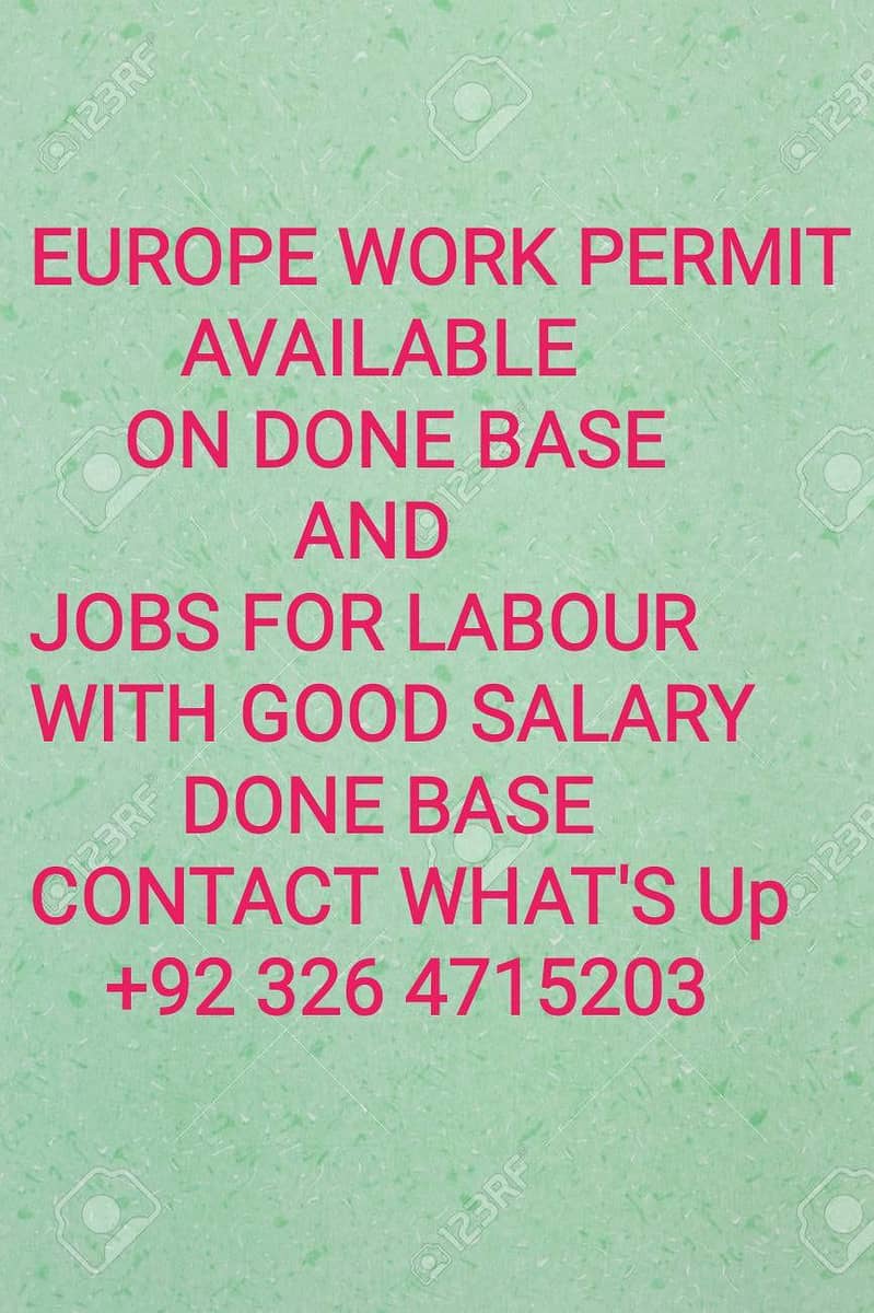 WORK PERMIT AVAILABLE 0