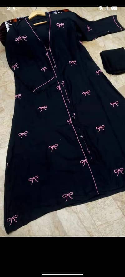 black bow Abaya Medium size only 2,3 times used