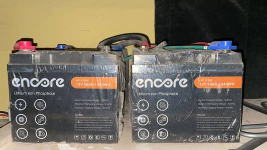 12v 50AH Lithium Ion Batteries 4x Available