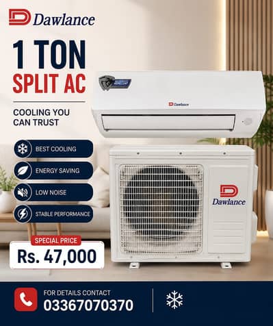 Dawlance 1 ton split AC (0336/7070/370) GEnuine great cooling