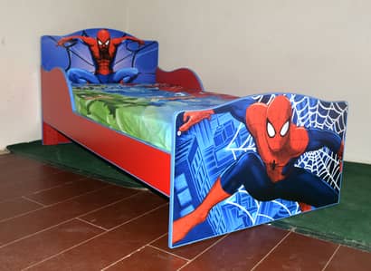 Kids Single Bed Boys Spiderman, Superman, Batman, Toys Story, iron ma