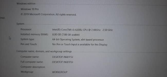 urgent sell  Model 7280 Cori5 6generation  8/128 ssd  Price 33
