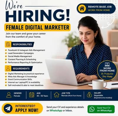 We Are Hiring Remote Base Job Digital Marketing + Graphics Designer