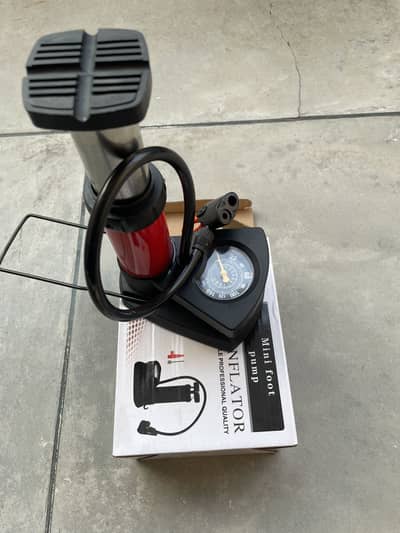 Brand New Mini Foot Air Pump with Pressure Gauge