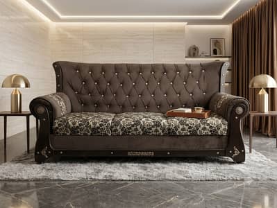 Beautiful Chocolate Brown Sofa Set for Sale 8.5 /10 Condition