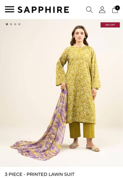 Lawn 3pc suit