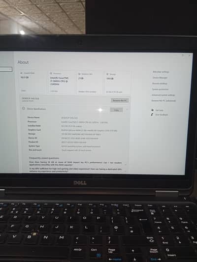 DELL LAPTOP MODEL E5550 I7 5TH GEN