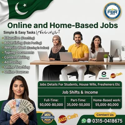 Full Time Job /Part Time Job /Home Base Job /Online Jobs /Home based